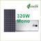 Rendimento elevato, pannelli solari monocristallini 320W con efficienza fino ad un massimo di 16,49%
