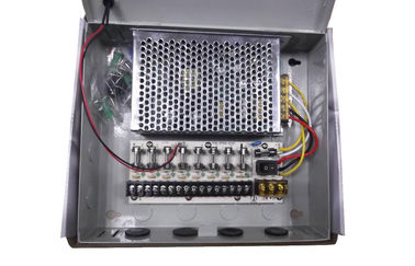 Manica della scatola 9 dell'alimentazione elettrica del CCTV di 12V 5Amps, alimentazione elettrica della macchina fotografica del CCTV