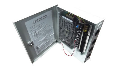 Manica della scatola 9 dell'alimentazione elettrica del CCTV di 12V 5Amps, alimentazione elettrica della macchina fotografica del CCTV