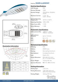 110 luce della strada di alto potere LED di lm/w IP65 100 watt con la lente di plastica